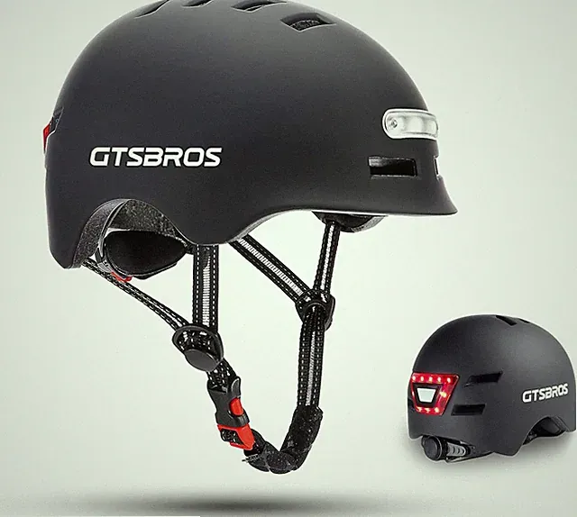 Bike Helmets for Adults - Front and Rear LED Lights Adjustable Bicycle Helmet fo