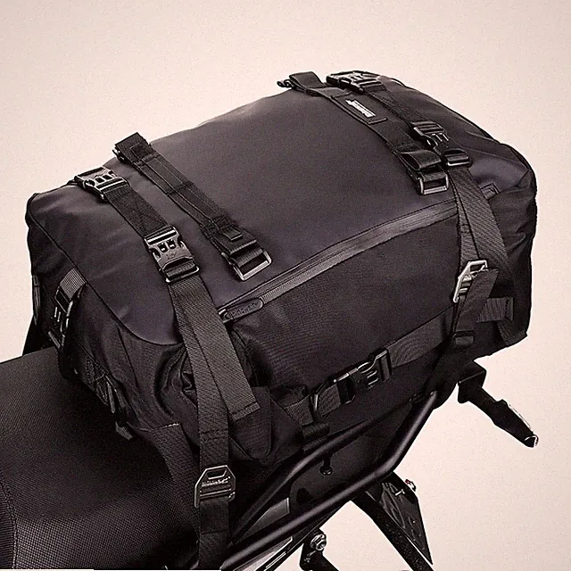 Waterproof 30L Black Motorcycle Saddle Bag Pannier Luggage Storage Commuting